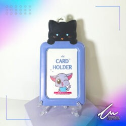 Card Holder  Morado con gato negro