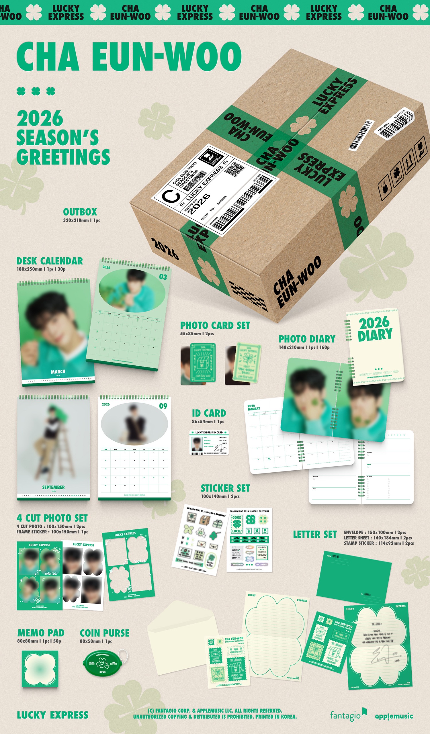 [Pre-orden] CHA EUN-WOO – 2026 SEASON’S GREETINGS LUCKY EXPRESS & MD ...